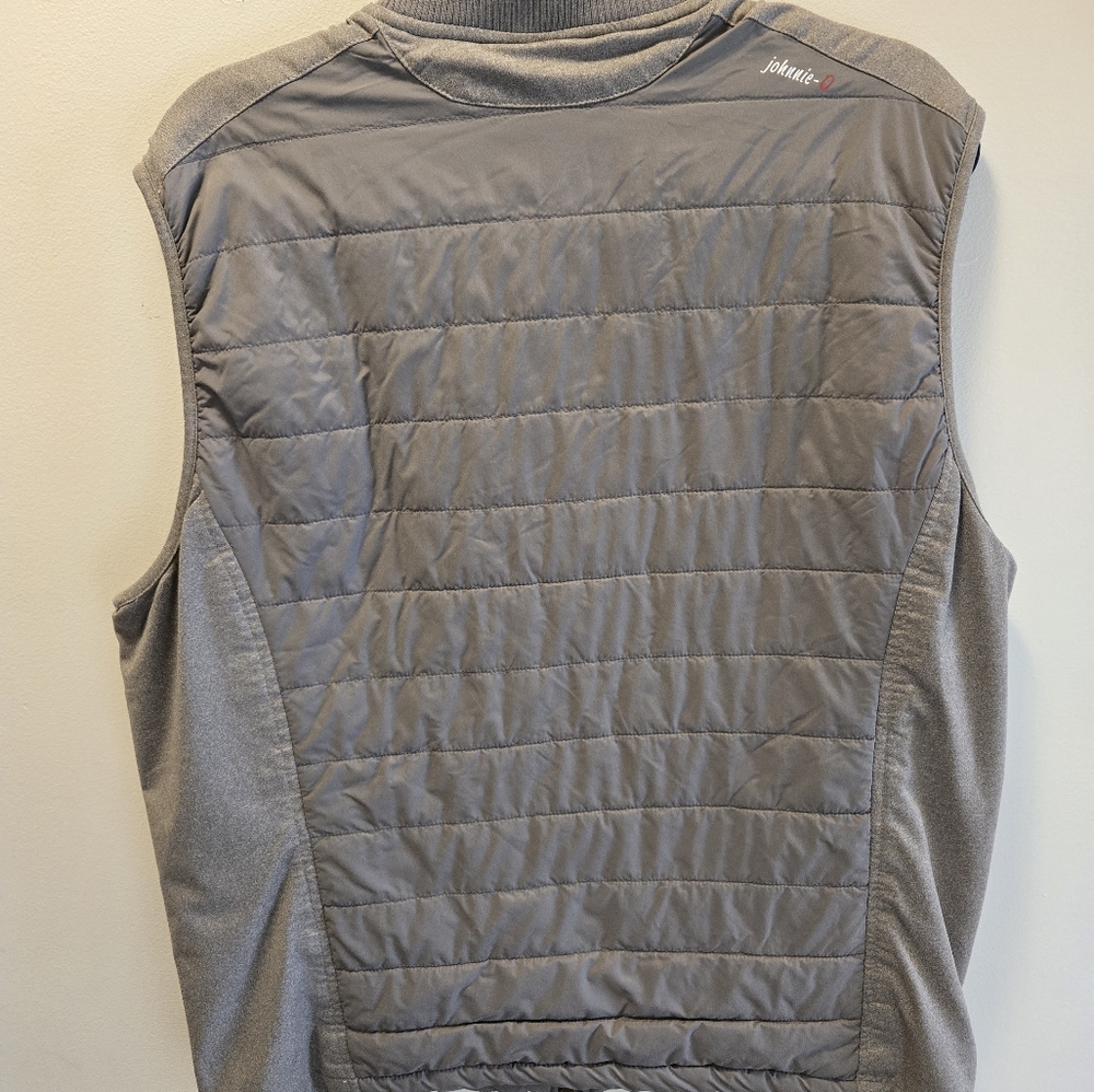 Men's Johnnie-O Gray Quilted Duffy Vest size Large